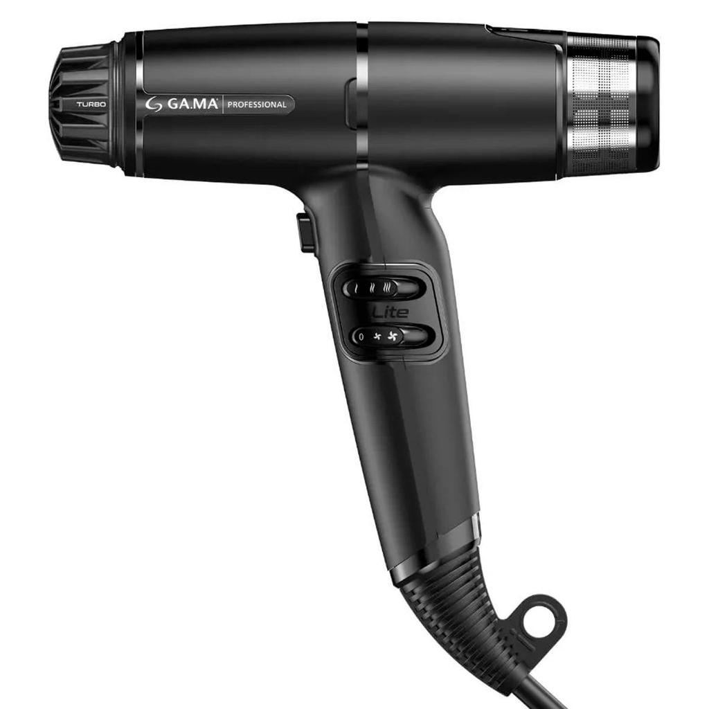 Secador de Cabelo Profissional Gama Italy iQ Lite Max Black 220V 1700W Oxy-Active Preto