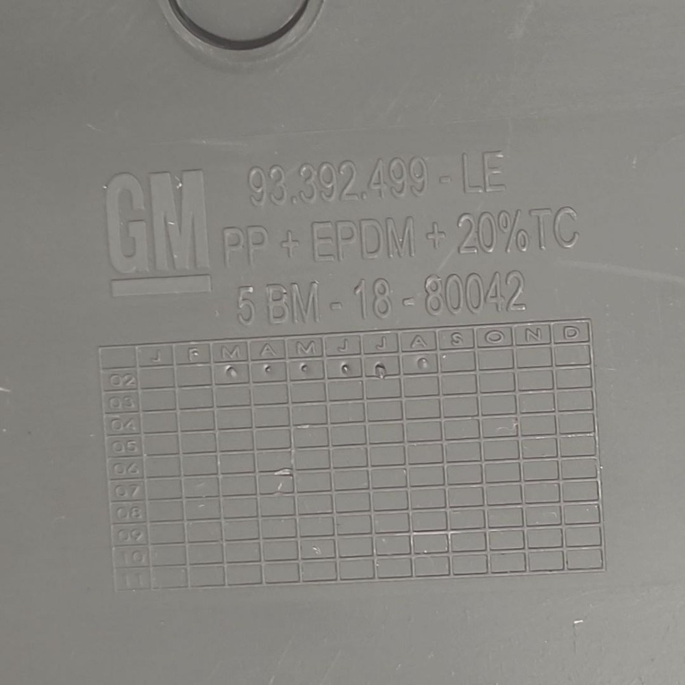 Moldura Coluna Central Esquerda Chevrolet Meriva 2002 a 2012