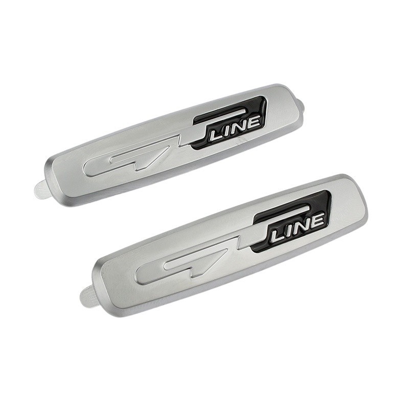 1 Metal Kia GT Linha Logotipo Do Assento Tapete De Pé Carro GTline Líder Inteligente Correndo K3K4K5 Stinger Etiqueta De