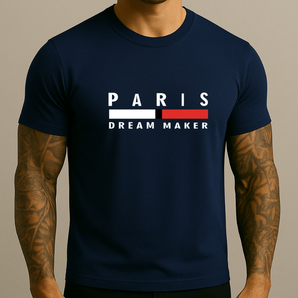 Camiseta Masculina Paris Dream Maker Camisa Premium 100% Algodão Lançamento em Oferta na Shopee