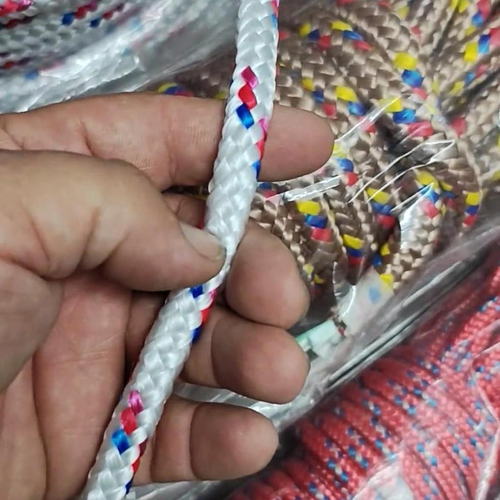 Corda Náutica Multiuso Multicolor 10mm Resistente Amarração Camping Nylon 5, 10, 20 e 30metros