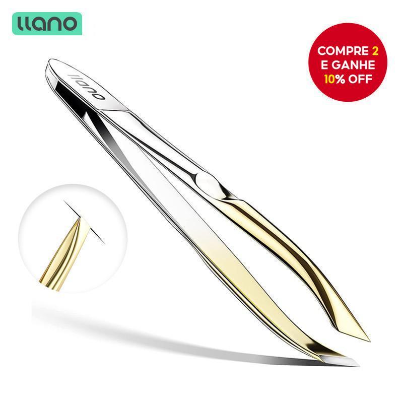 Pinça Llano Professional Gold – Removedora De Sobrancelhas Em Aço Inoxidável