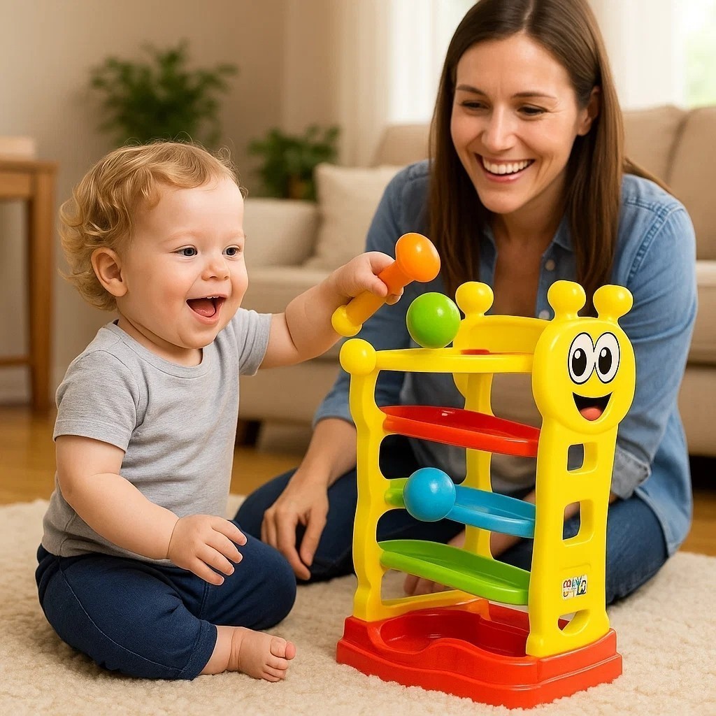 Baby Peia Brinquedo Educativo Martelinho de Bater Centopéia Bolinha Bebê Presente
