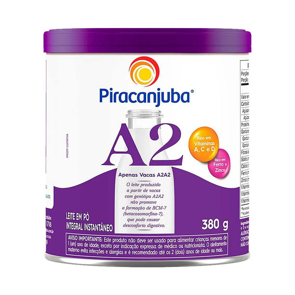 Leite Em Pó Piracanjuba A2 Lata 380g em Oferta na Shopee