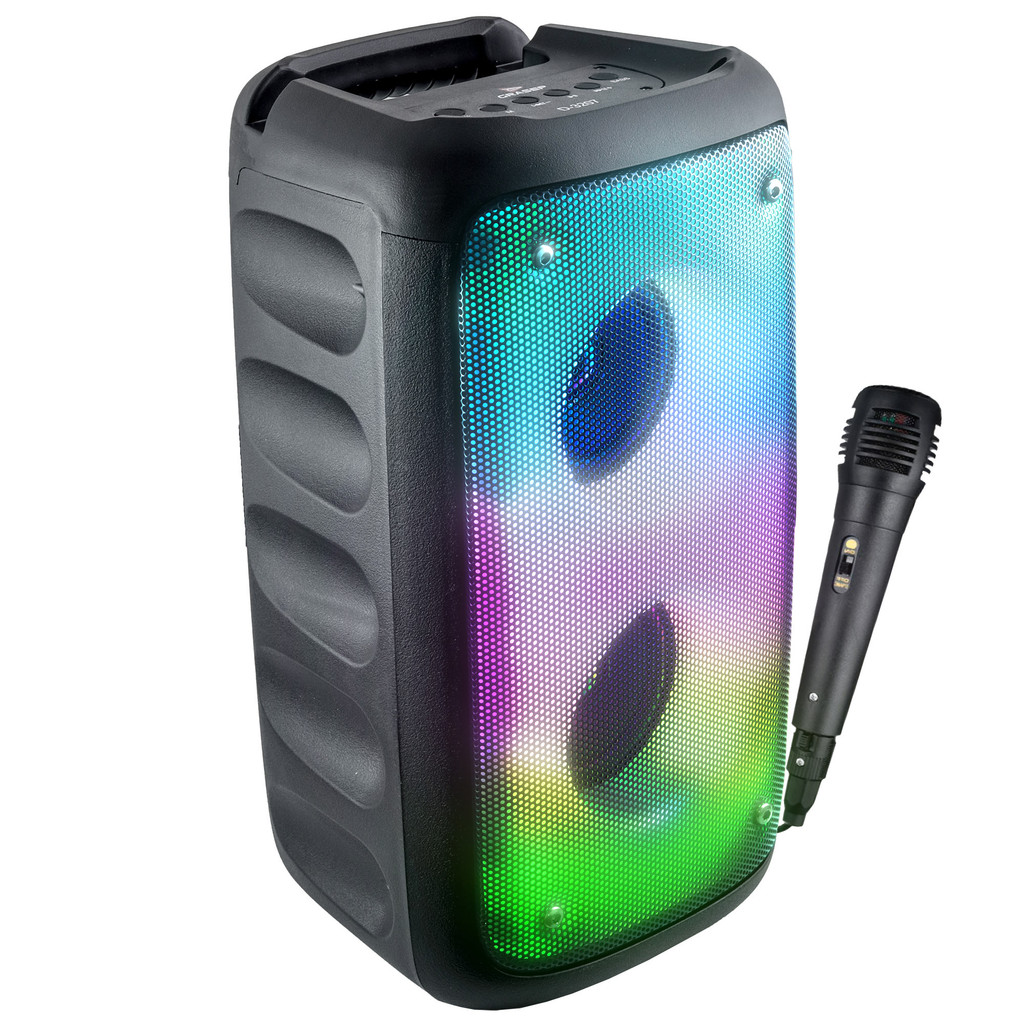 Caixa de Som Bluetooth LED RGB PartyBox Wireless Subwoofer Karaokê Com Microfone em Oferta na Shopee