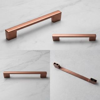 Puxador Elegante Cobre Fosco 16cm (160mm) Para Móveis - Ideal Para Armário de Escritório Cozinha