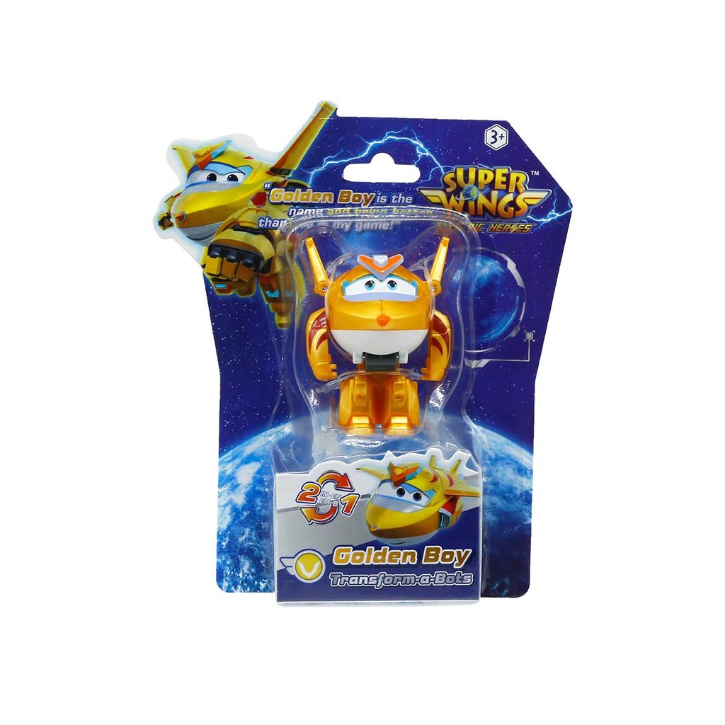 Boneco 5cm Avião Golden Boy Transform-a-Bots - Super Wings em Oferta na Shopee