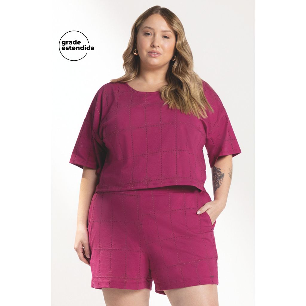 Short Feminino Devorê Marialícia Rosa