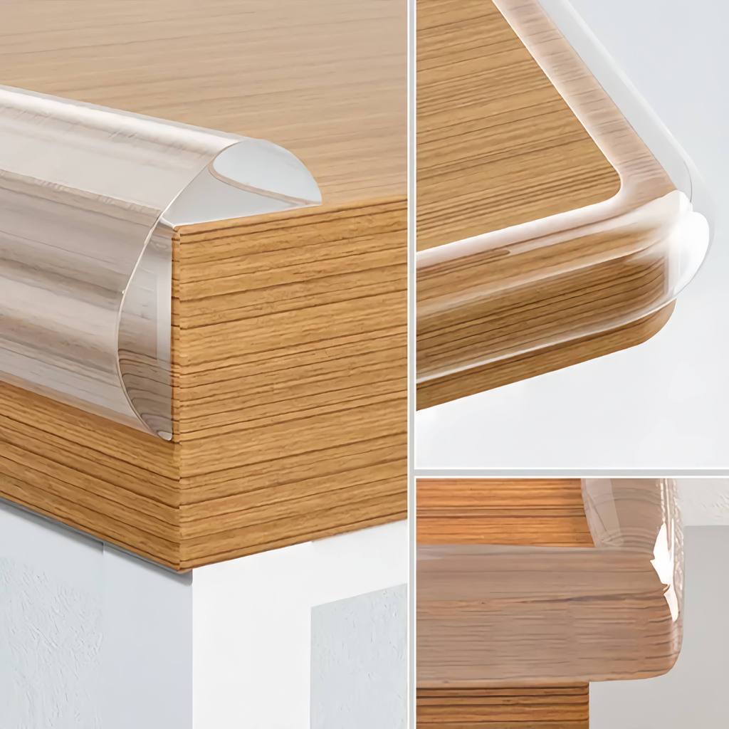 Protetor de borda de quina de canto de mesa moveis de silicone fita transparente com 1, 2 ou 3 metros auto colante