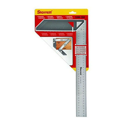 STARRETT - K53M-350-S - ESQUADROS E SUTA Esquadro Carpinteiro 350mm