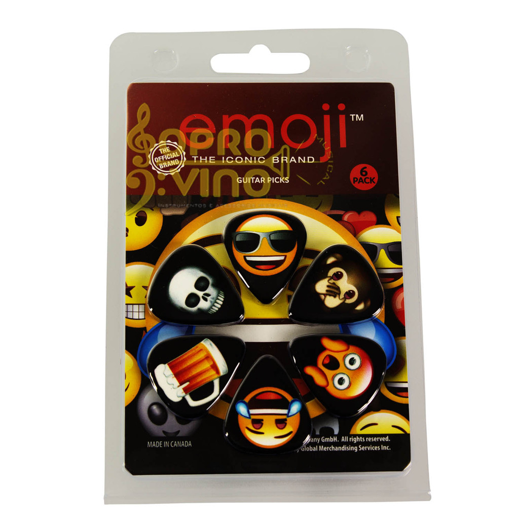 Palheta Violão Guitarra EMOJI Pacote 6 unidades 0.73mm (Signature LPEM10)