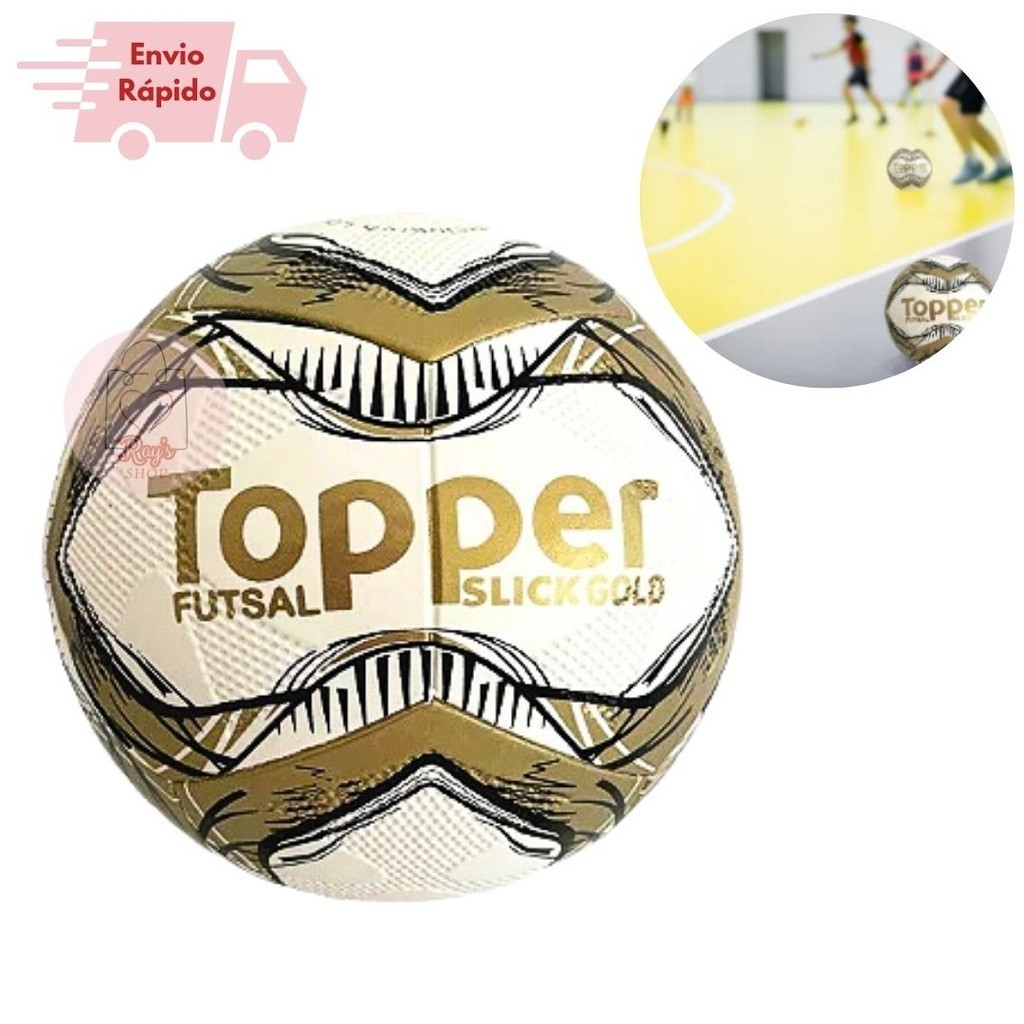 Bola Topper Slick Gold Futsal Profissional De Salão Quadra Praia Campo Original