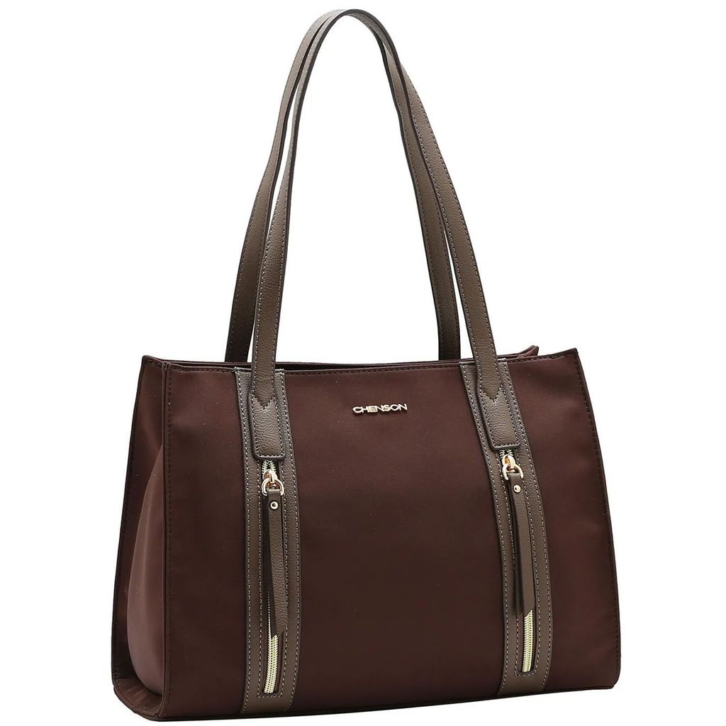 Bolsa Chenson  de Ombro Tote Microfiber Café