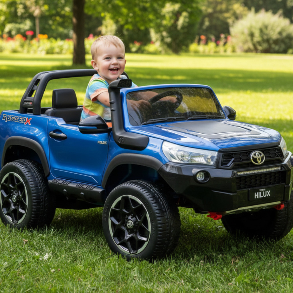 Carro Elétrico Jipe Toyota Hilux 12V Azul Bang Toys
