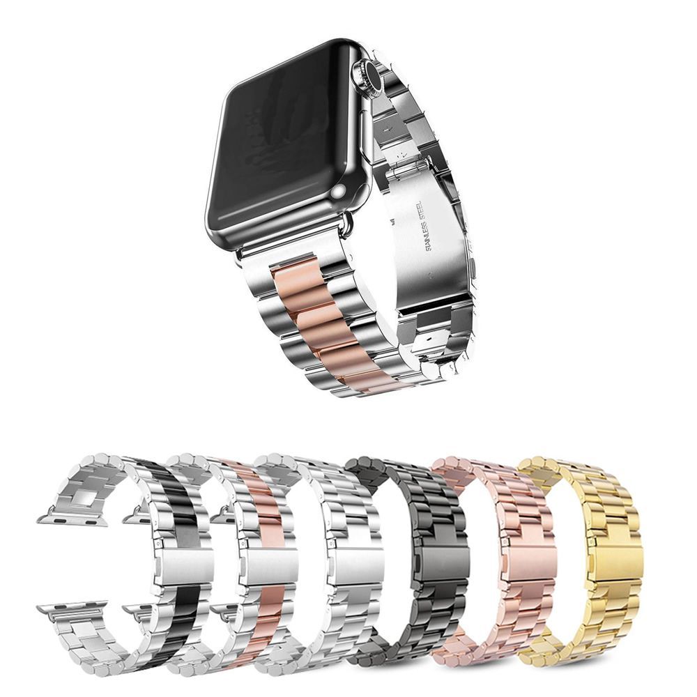 Pulseira Metal Aço 3 Elos LTIMPORTS para Apple Watch 42mm Series 11/10, 41mm 9/8