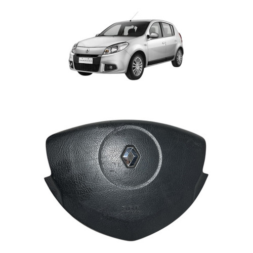 Bolsa Air Bag Volante Renault Sandero Logan 2008 Até 2013 Preto