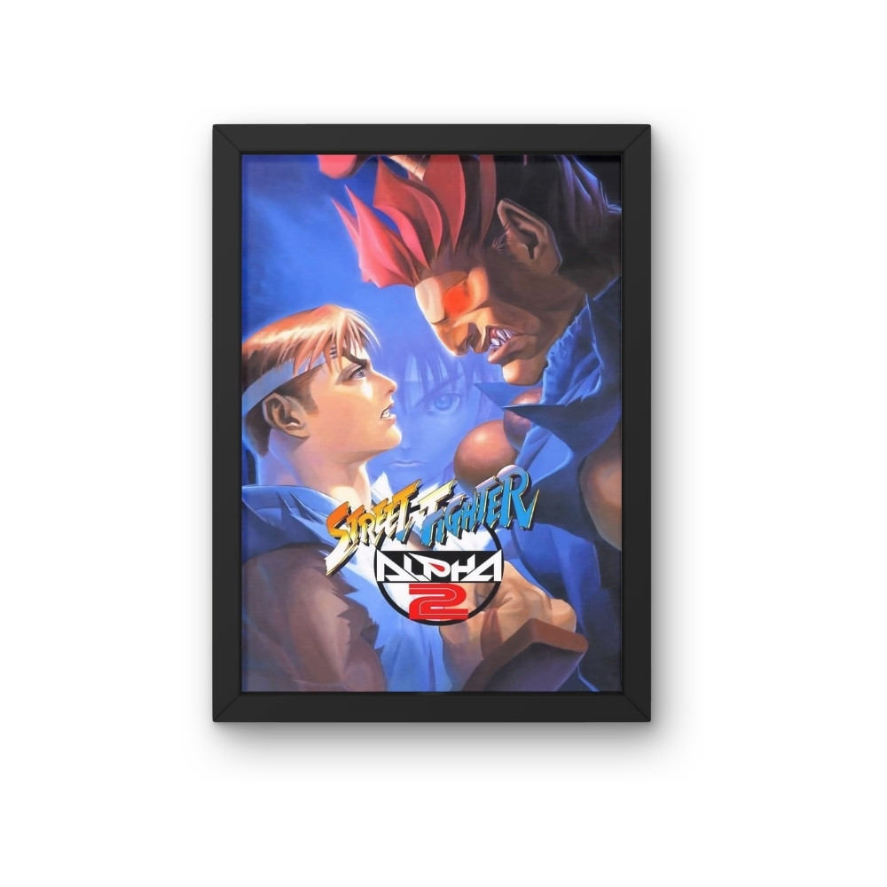 Quadro Decorativo Street Fighter Alpha 2 Arte Gamer Retrô