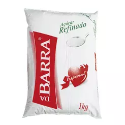 Açúcar refinado 1kg Barra