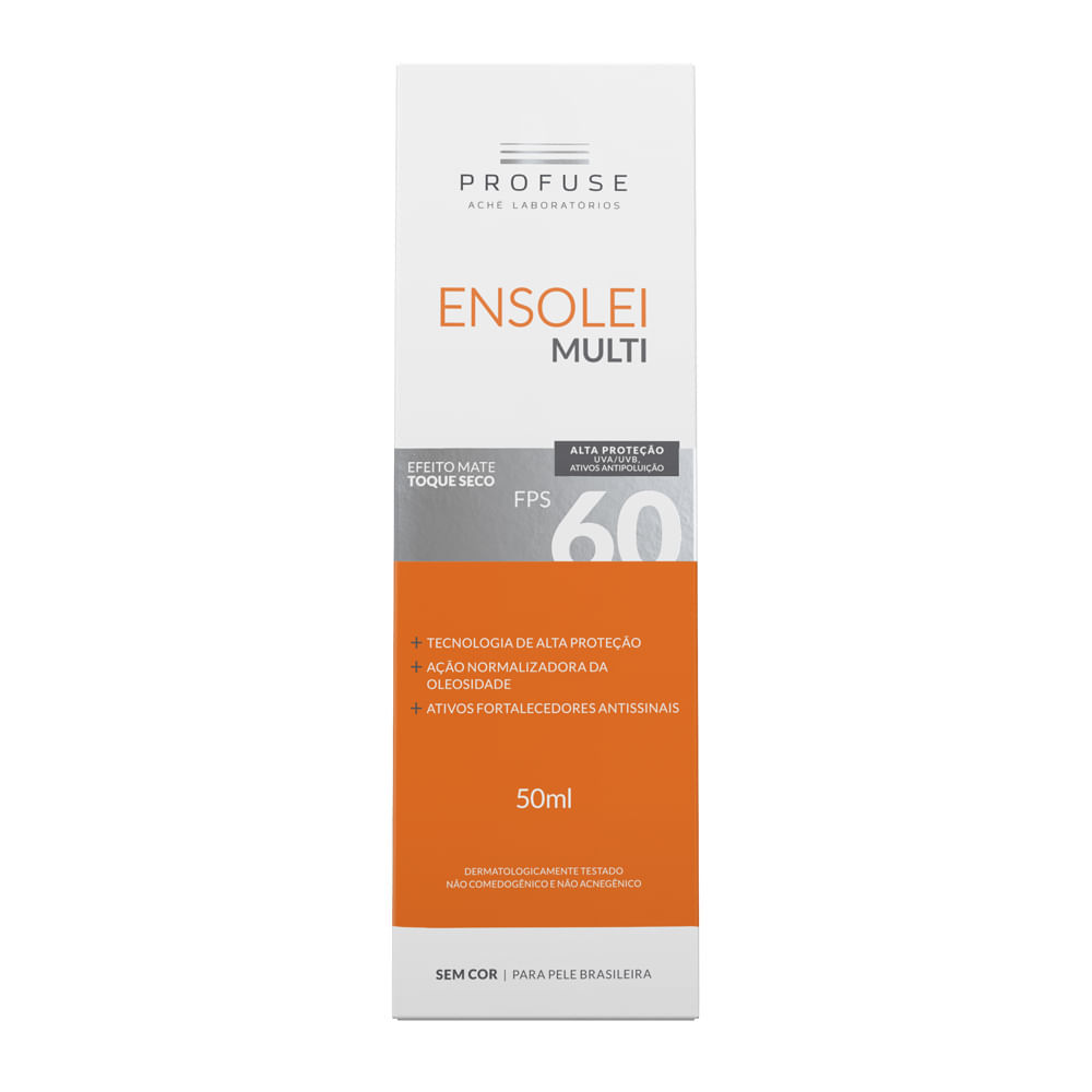 Protetor Solar Ensolei Multi Profuse FPS 60 Efeito Mate Toque Seco Sem Cor 50ml em Oferta na Shopee