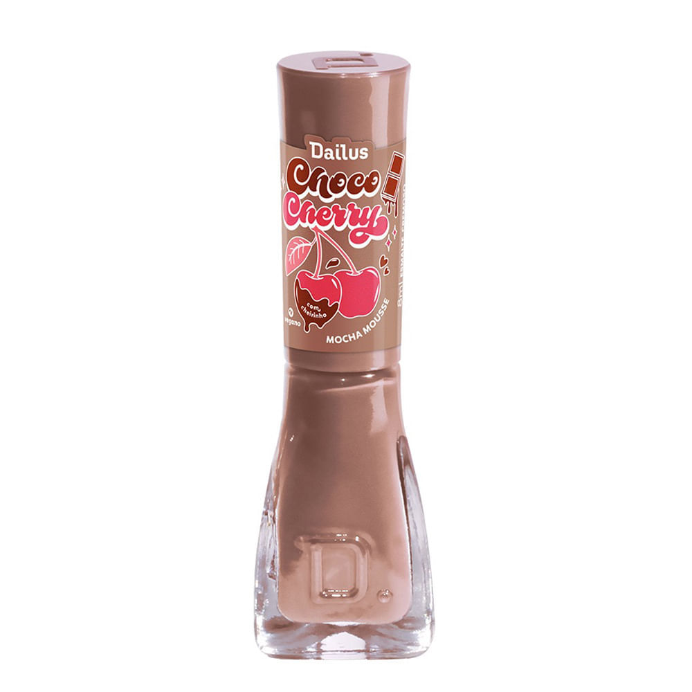 Esmalte Dailus Choco Cherry Cremoso Cor Mocha Mousse 8ml em Oferta na Shopee