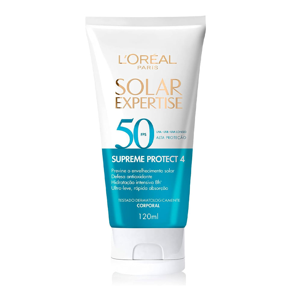 Protetor Solar L'oréal Expertise Supreme Protect 4 FPS 50 120ml - VENCIMENTO JUNHO 2026 em Oferta na Shopee