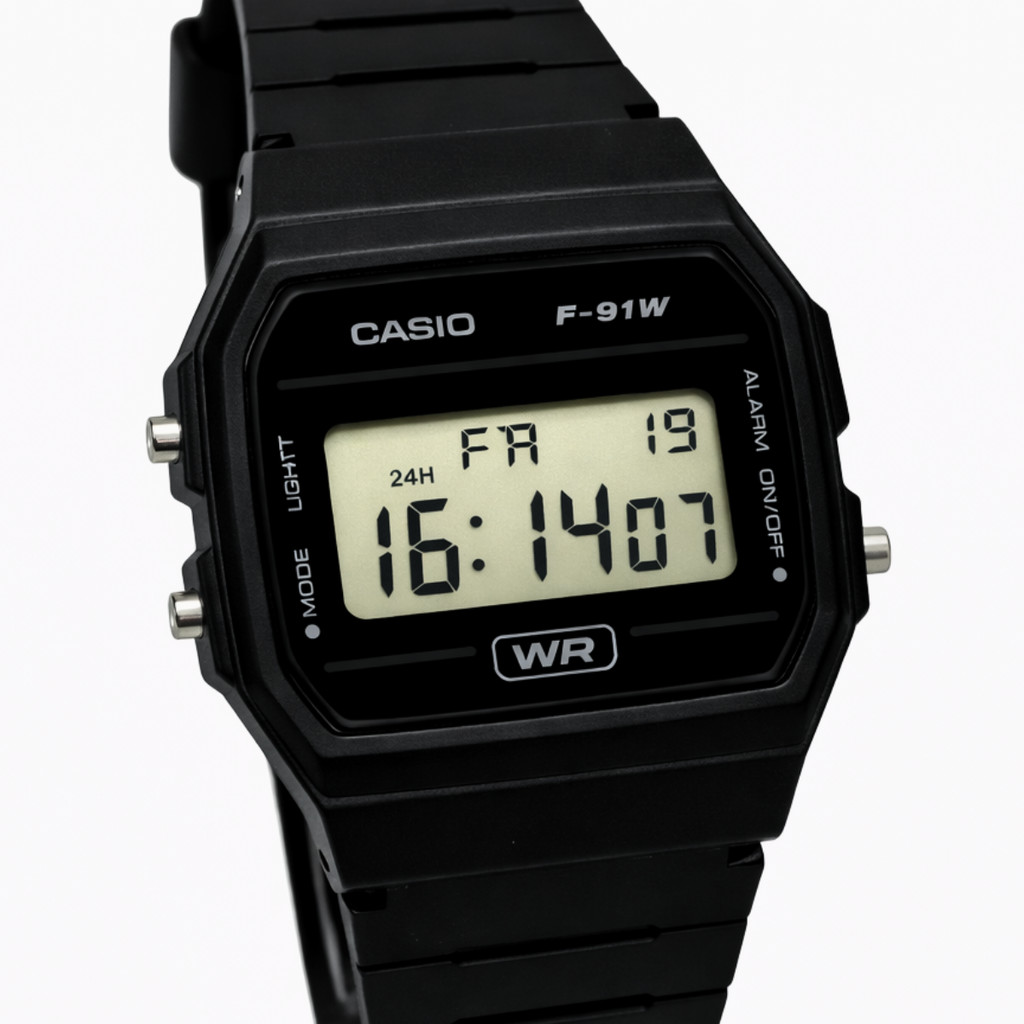 Relógio Casio Digital Clássico Unissex F-91WB-1ADF em Oferta na Shopee