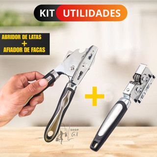Abridor De Latas e Garrafas + Afiador  de Facas Envio Imediato em Oferta na Shopee
