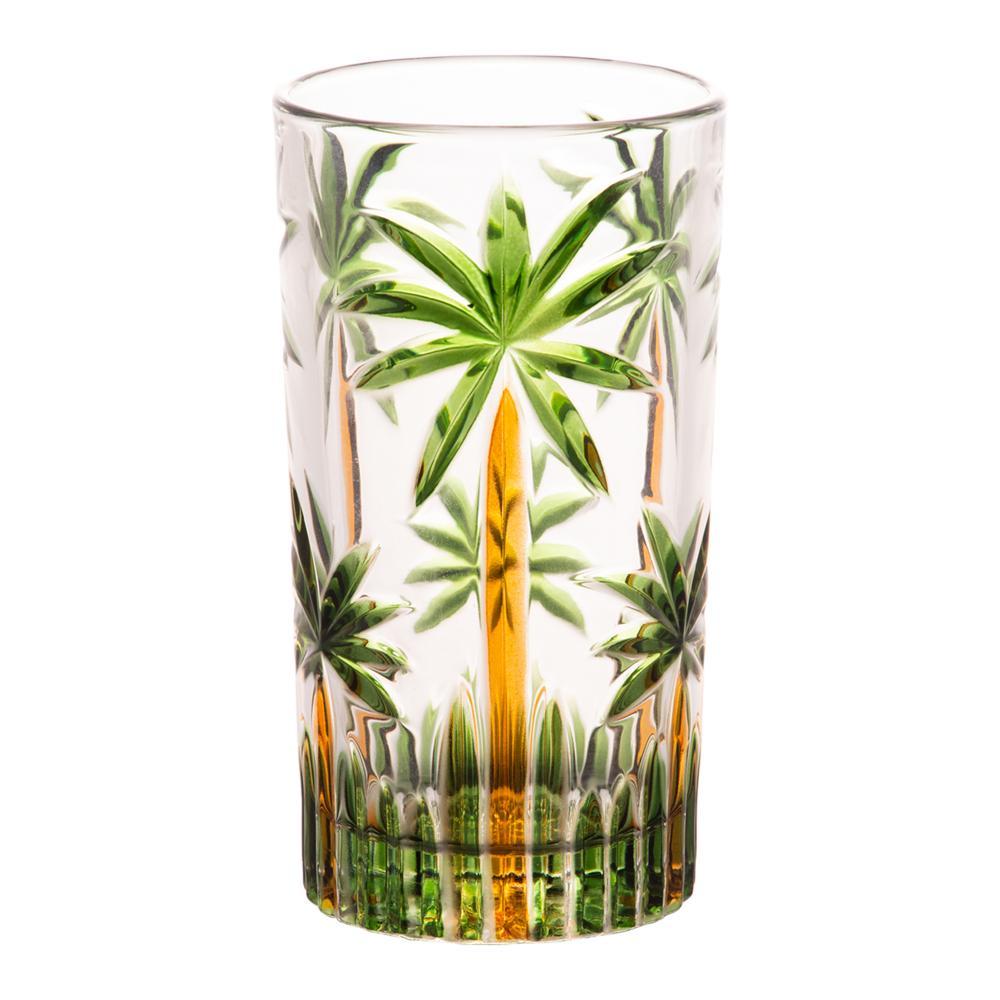 Copo Alto Palm Tree Handpaint 360ml Cristal Ecológico Wolff em Oferta na Shopee