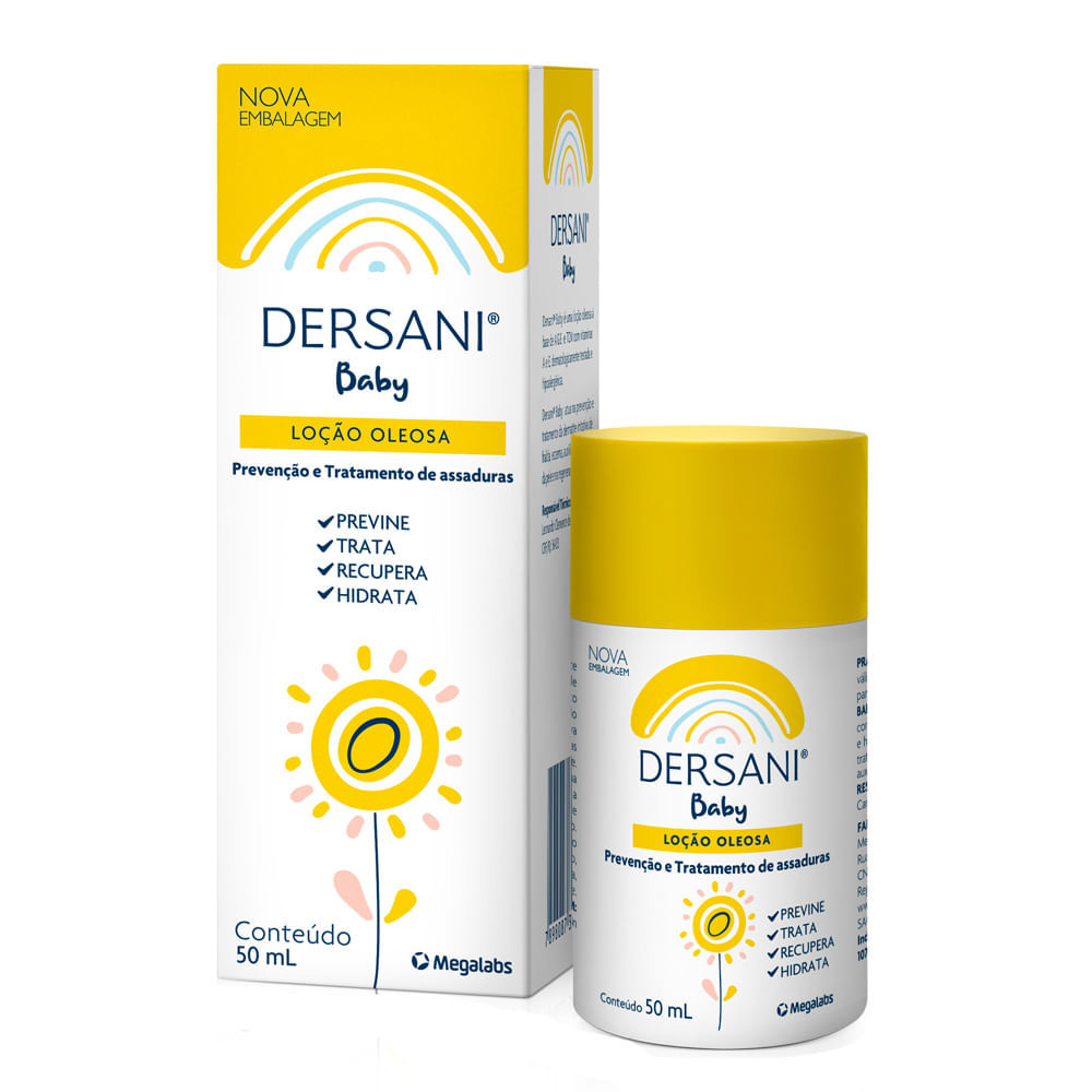Dersani Baby Loção Oleosa Infantil 50ml em Oferta na Shopee