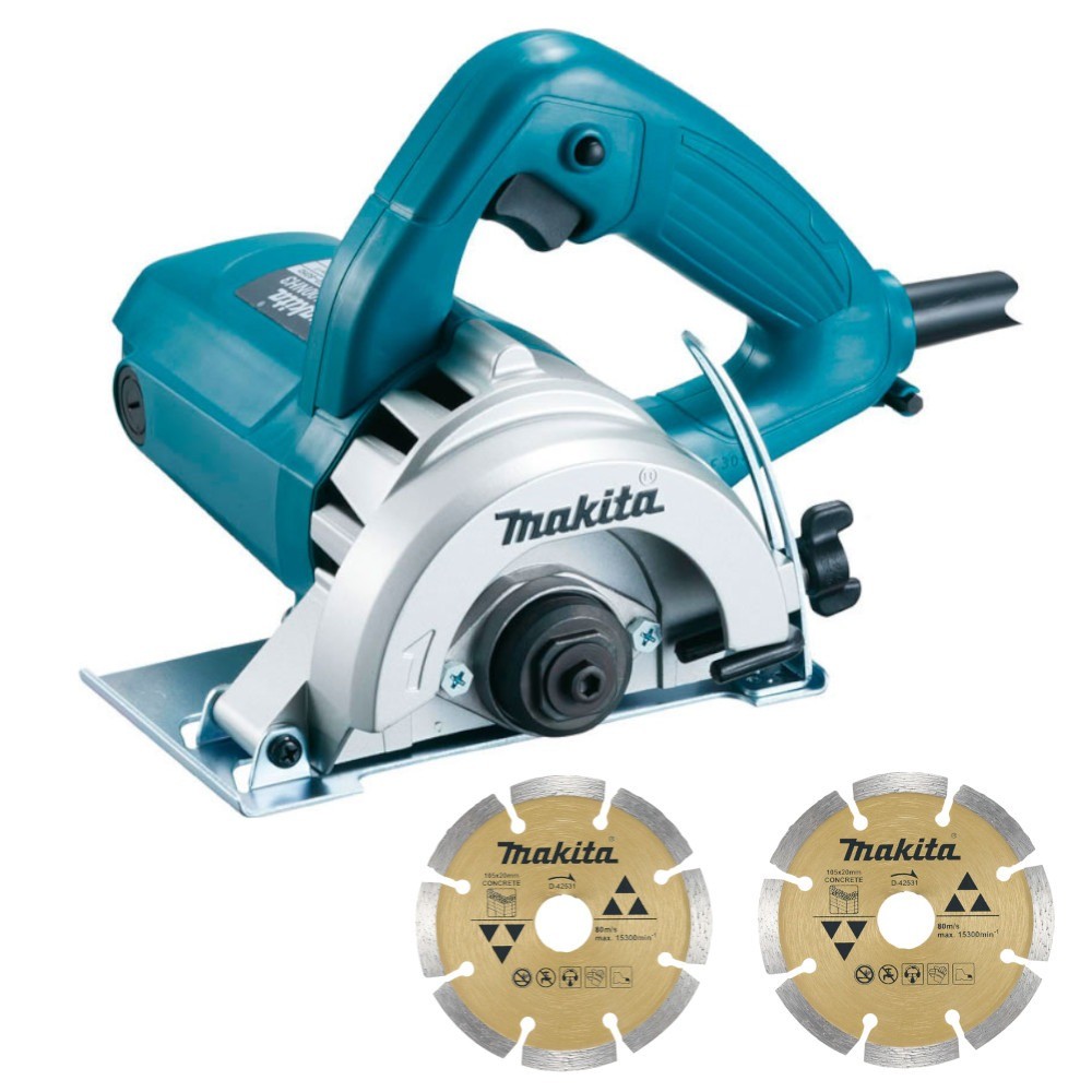 Serra mármore 4.3/8" 1.300 watts com 2 discos - 4100NH3ZX2 Makita em Oferta na Shopee