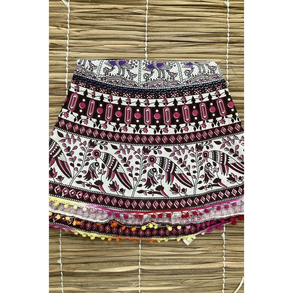 Canga Redonda Mandala Rainbow Pompom - SB