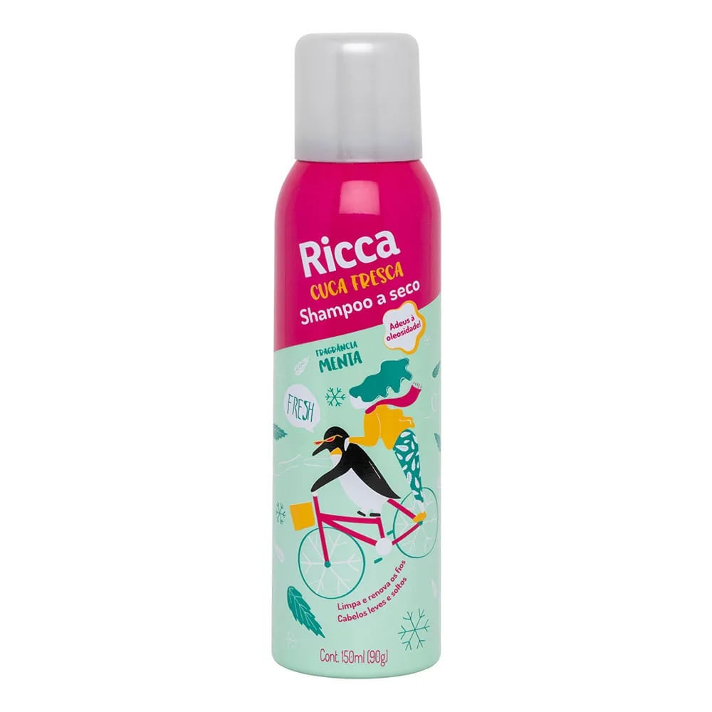 Shampoo A Seco Ricca Cuca Fresca Menta 150ml em Oferta na Shopee