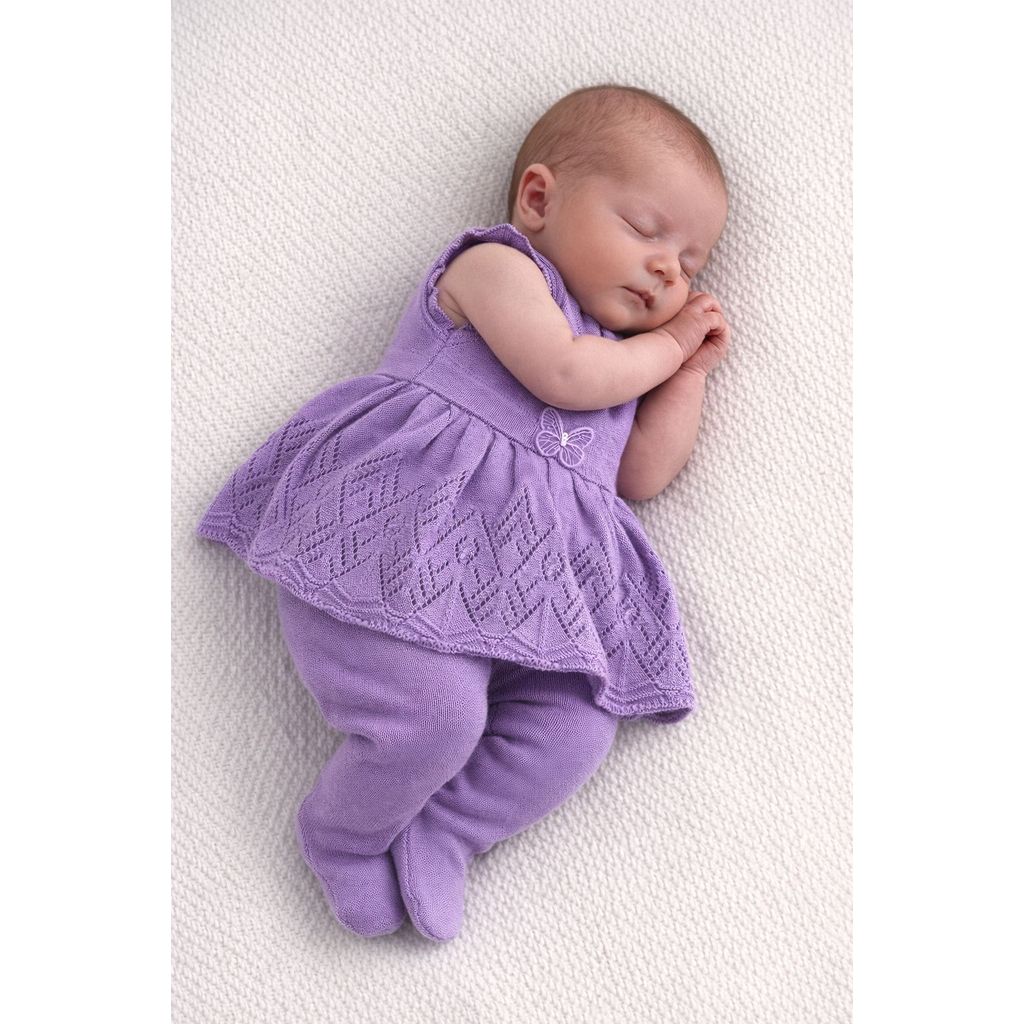 Conjunto Vestido Calça Borboleta Saída Maternidade Récem Nascido Menina Tricô Infantil  Bebê em Oferta na Shopee