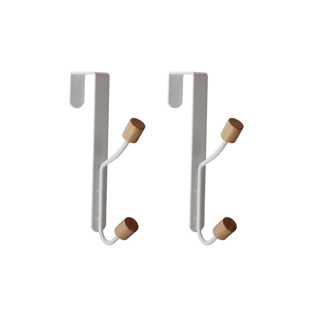 Conjunto de 2 Cabideiros Ferreiro com Gancho Para Porta Oikos em Oferta na Shopee