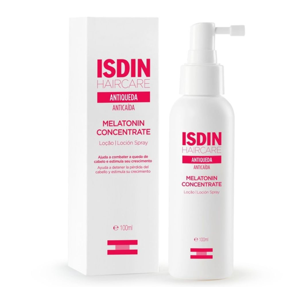 Melatonin Concentrate Isdin Haircare Antiqueda Loção Spray 100ml em Oferta na Shopee