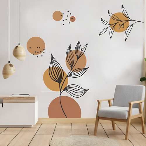 Adesivo De Parede Autocolante Boho Minimalismo Orgânico