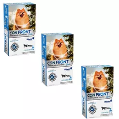 03 Confront Plus 2 a 10kg Antipulgas Pipeta Fipronil Cães