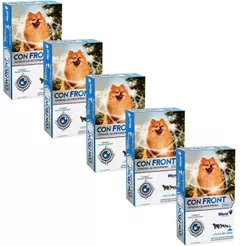 05 Confront Plus 2 a 10kg Antipulgas Pipeta Fipronil Cães