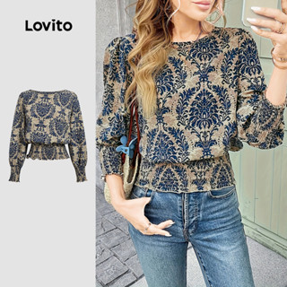 Lovito Blusa Boho Estilo Nacional Primavera/verão para mulheres L158ED057 em Oferta na Shopee