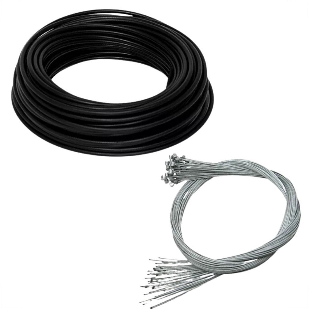 Kit Conduite e Cabo Freio Traseiro Bicicleta Completo Rolo 20 Metros 10 Cabos De Freio em Oferta na Shopee