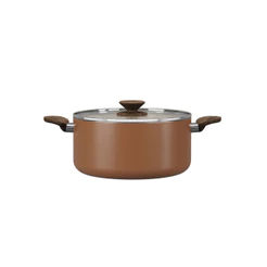 Caçarola com Tampa Brinox Ceramic Life Ø24cm 4,7 L Primea Cappuccino