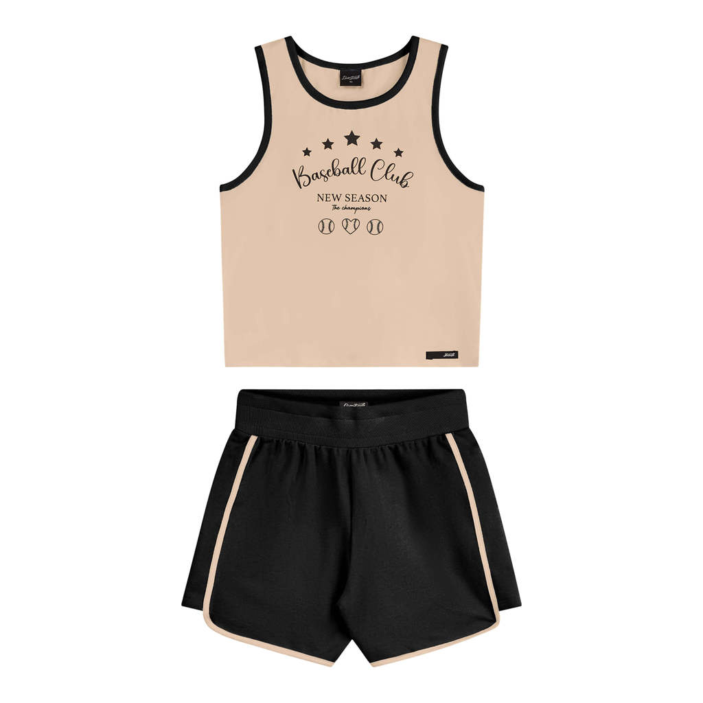 Conjunto Juvenil Menina Regata Sport Beats Preto em Oferta na Shopee