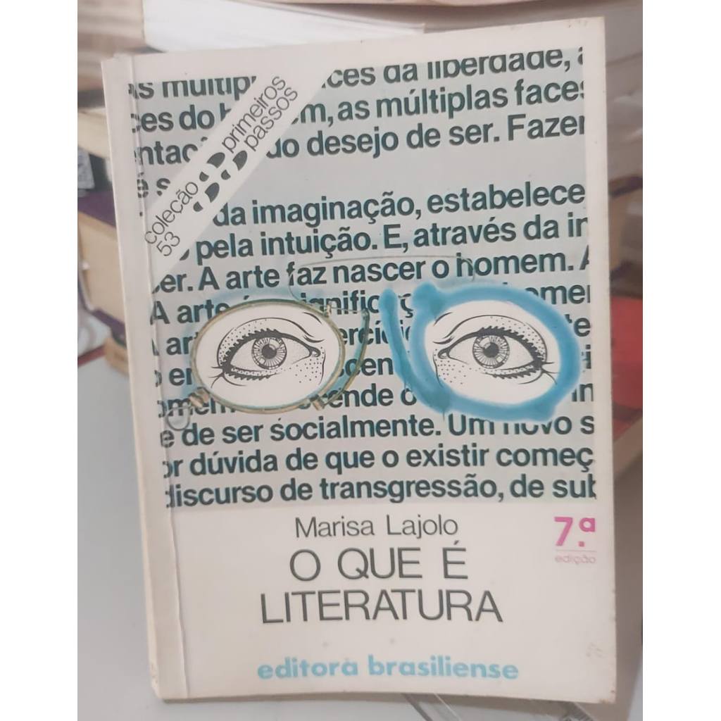 Livro O Que é Literatura Coleção Primeiros Passos Volume 53 de Marisa Lajolo 7865826