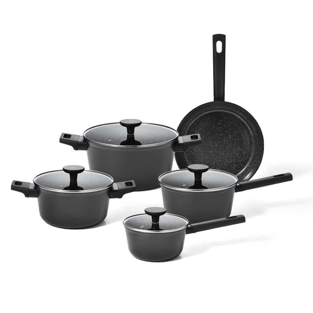 KIT 5 PANELAS DE INDUÇÃO COM ANTIADERENTE CERÂMICO MOU DE CHIA - OIKOS em Oferta na Shopee