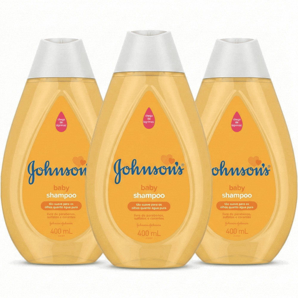 Kit 3 Shampoos Johnson & Johnson Baby Tradicional 400ml em Oferta na Shopee