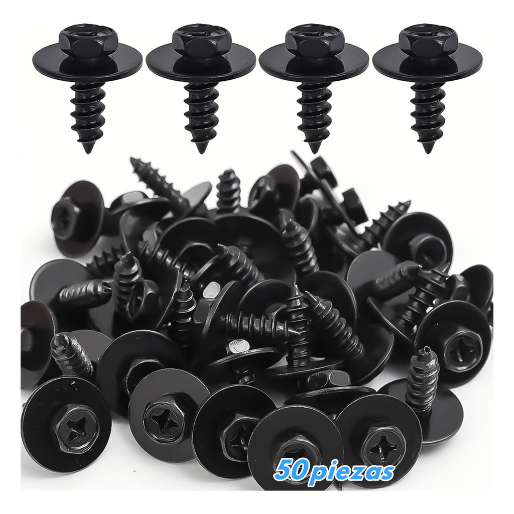 Kit 50 Parafusos Autorroscantes Para-choque Carro 24mm Fixação Automotiva Universal em Oferta na Shopee
