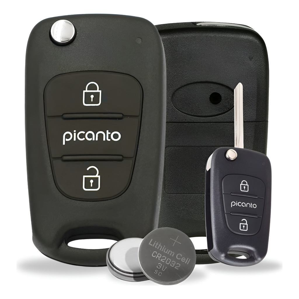 Chave Canivete Kia Picanto 2011 A 2015 3 Bts Com Bateria