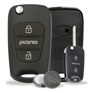 Chave Canivete Kia Picanto 2011 A 2015 3 Bts Com Bateria