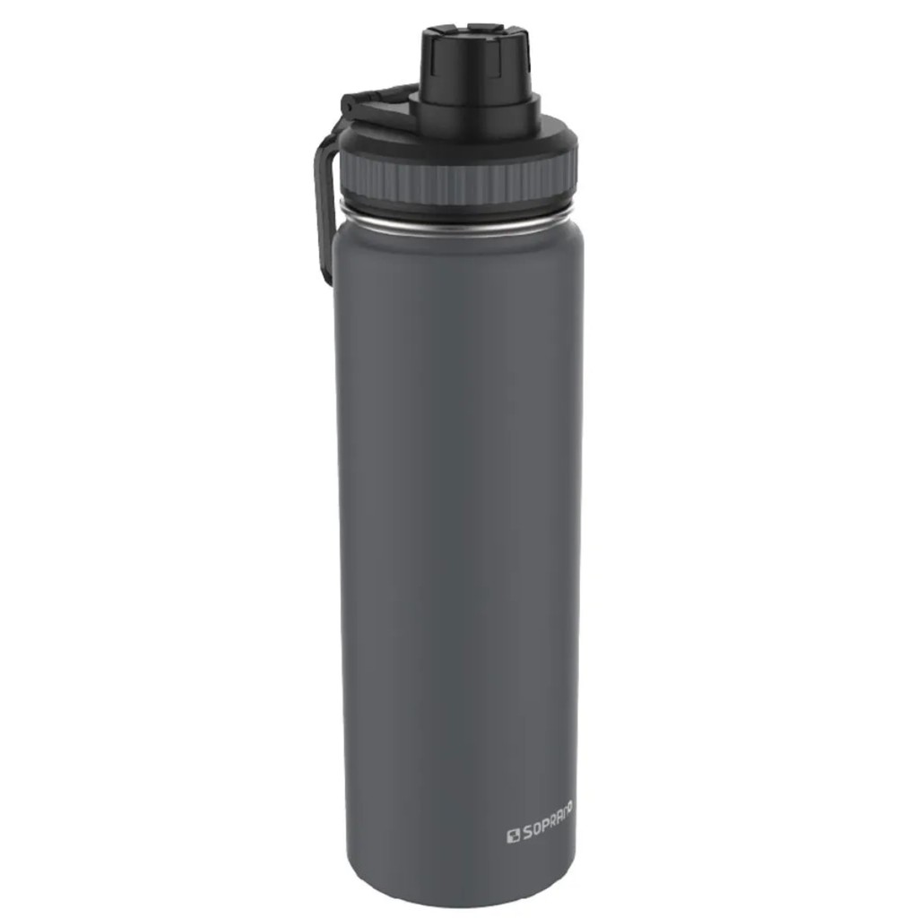 Garrafa Térmica de Inox 650 ml Cinza Everest Soprano