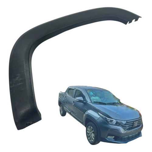 Aplique Friso Paralama Traseiro Esquerdo Fiat Strada 2021 24 Preto